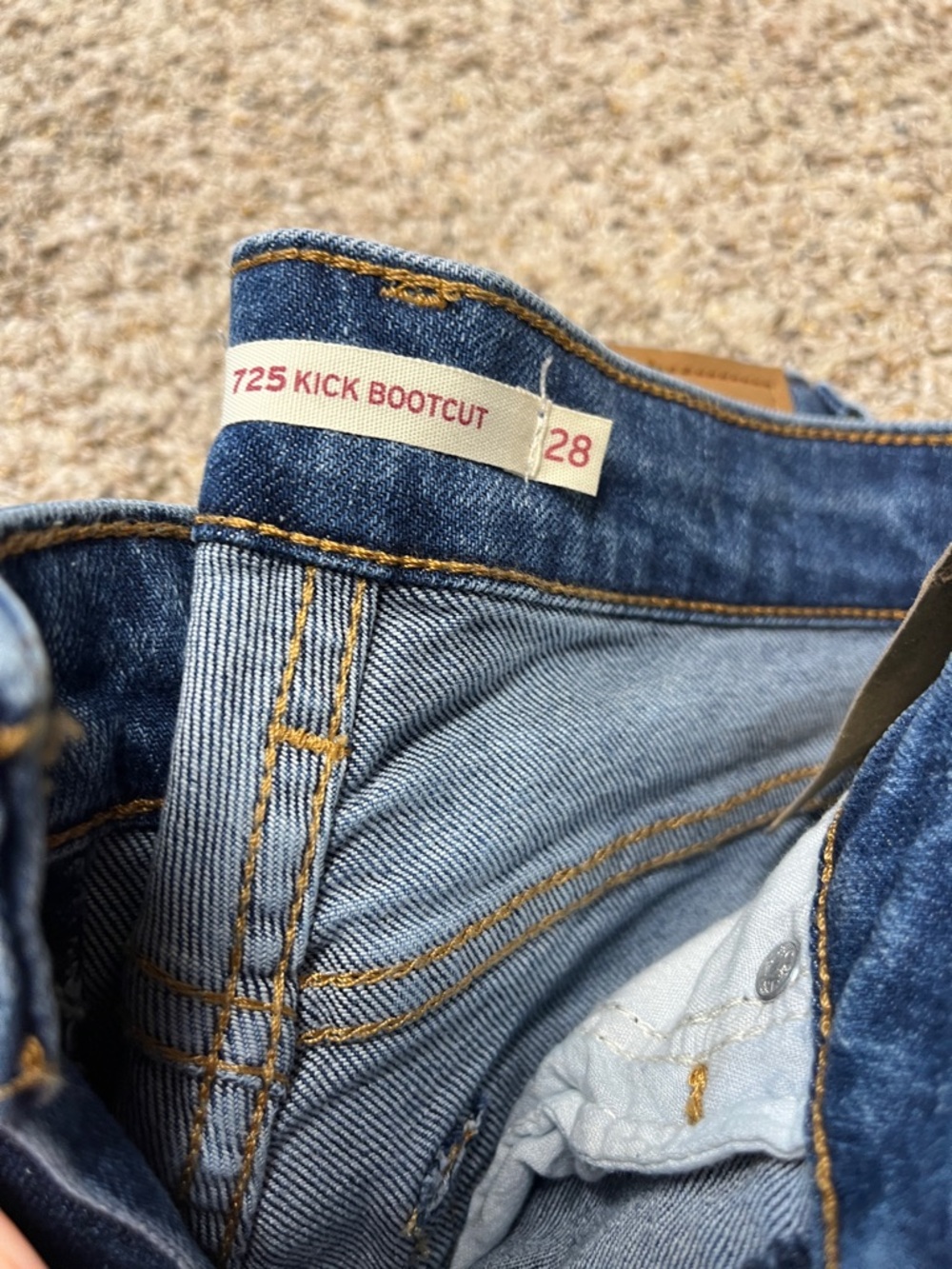 Levi's Dark Blue Bootcut Jeans with Red Logo Tab - Picture 3 of 6